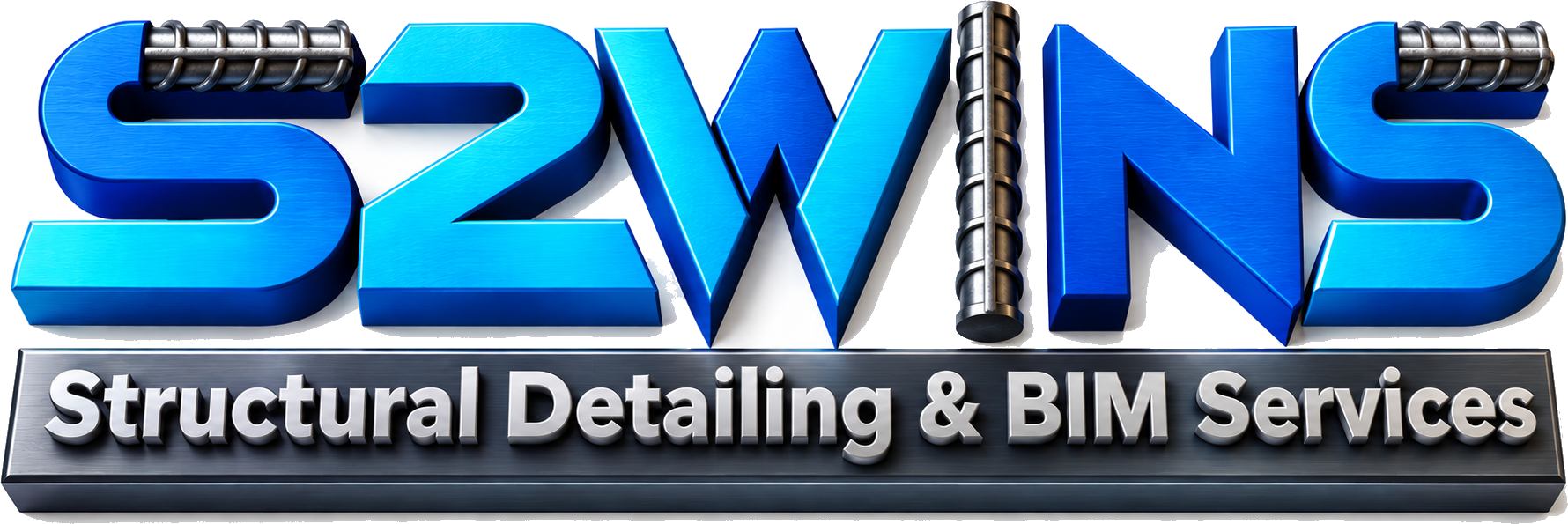 S2WINS 3D logo — Structural Detailing & BIM Services
